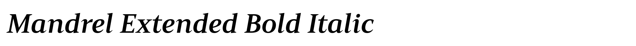 Mandrel Extended Bold Italic image